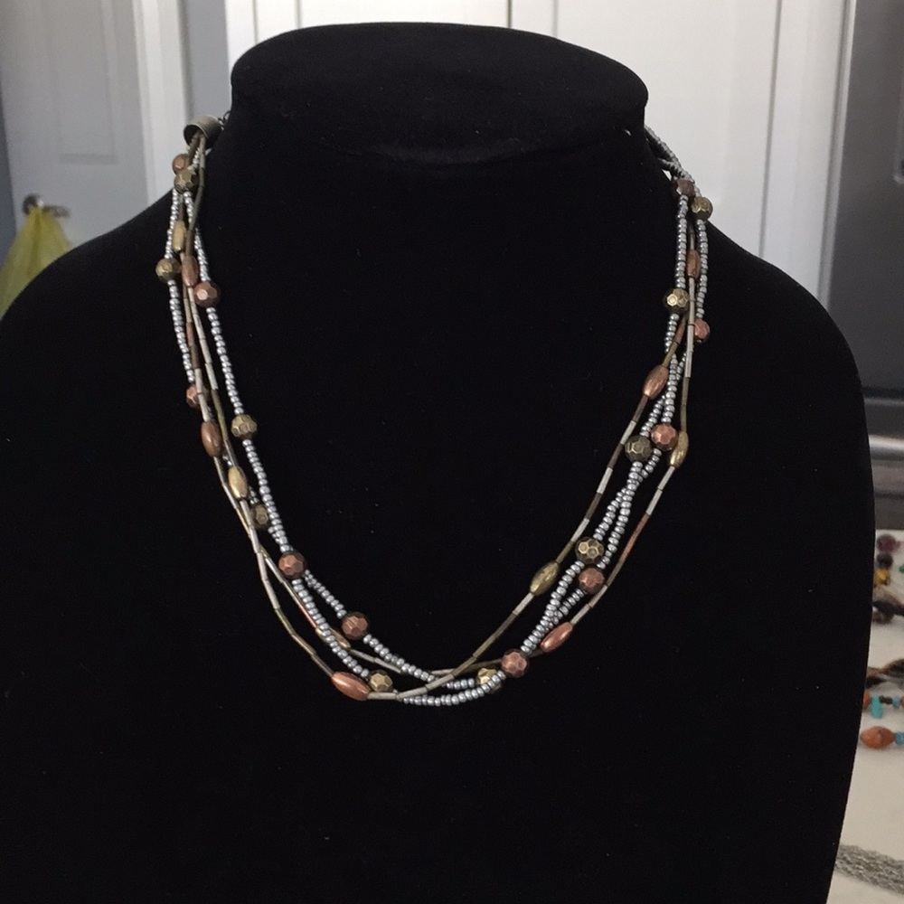 Chico silver/gold/copper necklace